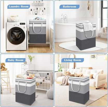BlissTotes 3-Pack Laundry Basket, Freestanding＆Waterproof Laundry Hamper - Image 6