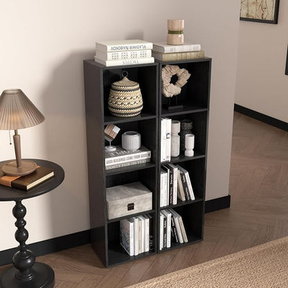 Wooden 4 Cube Storage Organizer, 4 Tier Storage Cubes Storage Display Cubby - Image 9