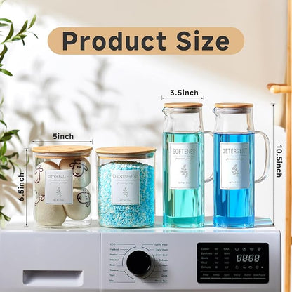 Glass Laundry Detergent Dispenser Set - Image 3