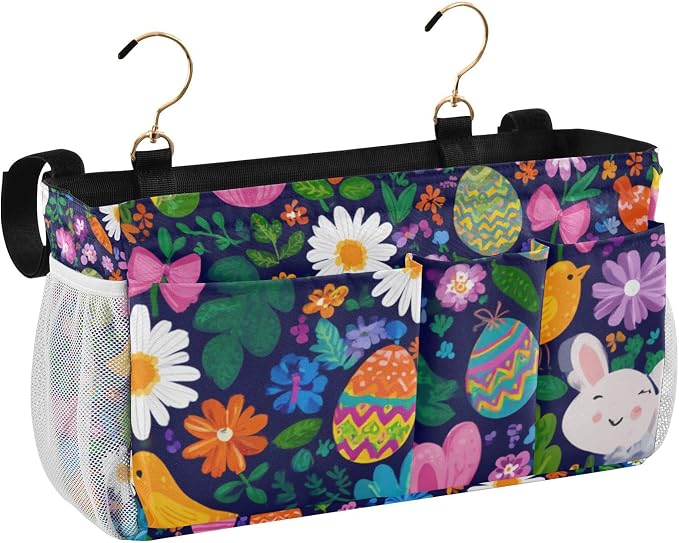 Easter Daisy Rabbit Birds Eggs Bedside Caddy - Image 2