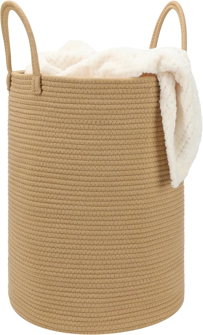 58L Cotton Rope Laundry Basket, Woven Basket - Image 2