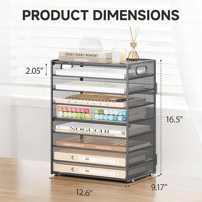 SUBEKYU 9 Tier Paper Organizer for Desk - Image 7