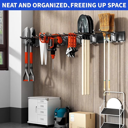 Garage Tool Organizer Wall Mount, 48inch Heavy Duty Garden Tool organizer - Image 6