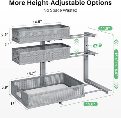 Kitstorack Under Sink Organizer, Slide out Storage Drawer Rack - Image 9