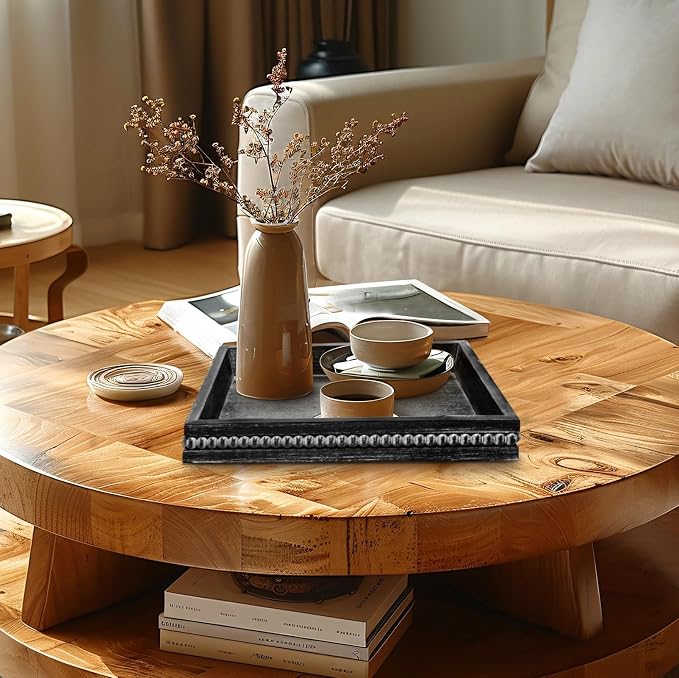 MAONAME Wood Serving Tray, Farmhouse Wooden Tray - Image 7