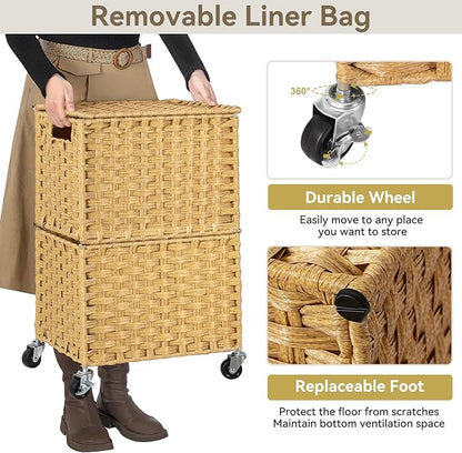 Chrislley 90L Slim Laundry Hamper - Image 5