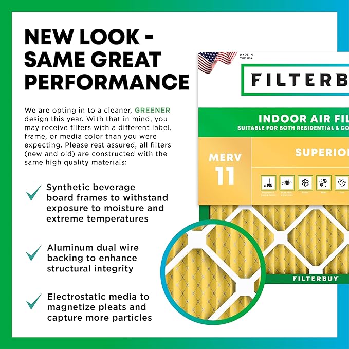 Filterbuy 20x26x5 Air Filter MERV 11 Superior Pet & Allergy Defense, Pleated - Image 3