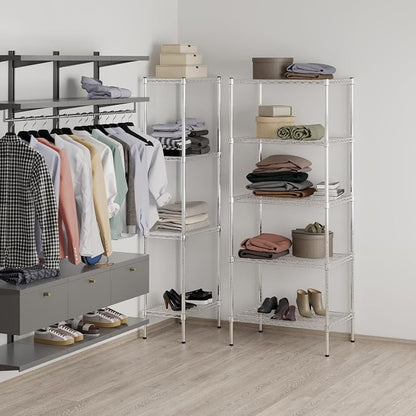 21" Deep x 30" Wide x 74" Height Wire Shelving Kit | 5-Tier | NSF Commercial - Image 7