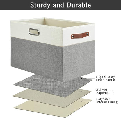 Large Collapsible Fabric Storage Bins - Image 6