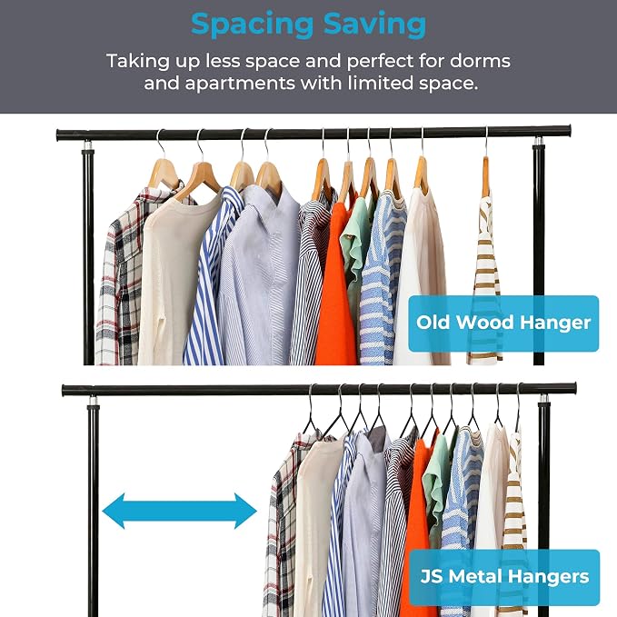 JS Hanger Metal Hangers 16.5" Coat Hangers - Image 5