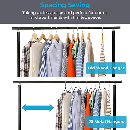 JS Hanger Metal Hangers 16.5" Coat Hangers - Image 5