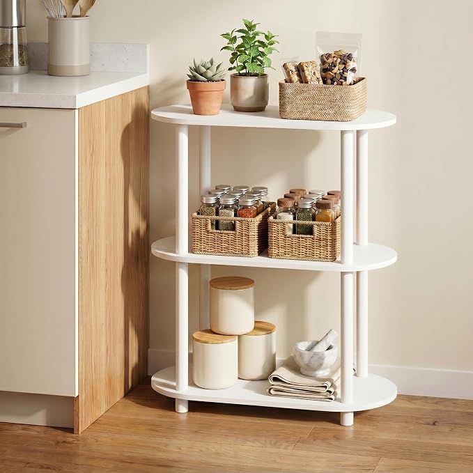 Furinno Turn-N-Tube No Tools 3-Tier Modern Oval Side Display Rack - Image 2