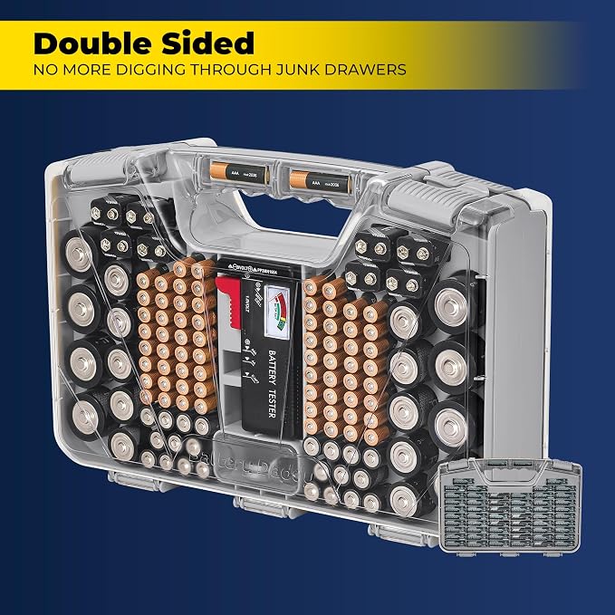 Battery Daddy Storage&Organizer Case w/Tester, Stores&Protects Up to 180 - Image 4