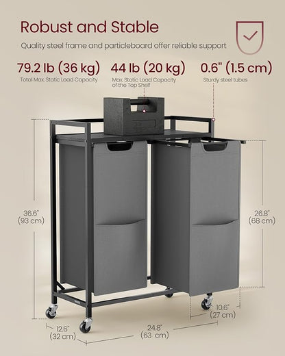 VASAGLE Laundry Sorter, 29 Gal. Laundry Hamper Basket - Image 6