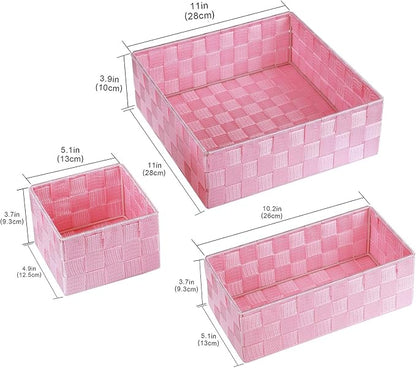 Posprica Woven Storage Baskets for Organizing, Small Baskets Cube Bin Container - Image 3