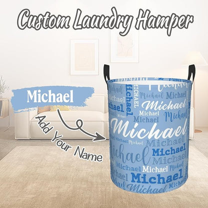 Custom Name Laundry Hamper, Personalized Laundry Baskets - Image 2
