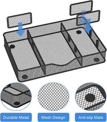 Desk Drawer Organizer, Metal Mesh Drawer Organizer Tray - Image 3
