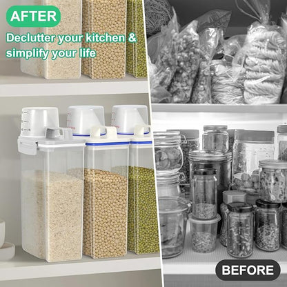 TBMax Rice Storage Container 2 Pack, Plastic Kitchen Pantry Food Storage - Image 6