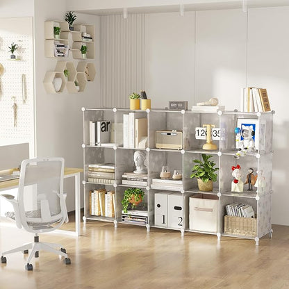 UNKU Cube Storage Organizer, 16 Cube Closet Organizer Storage Shelves, DIY - Image 5