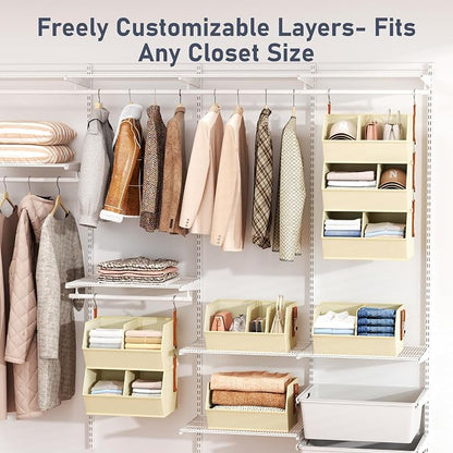 Hanging Closet Organizer Extra Large, Clothes Hanging Shelves - Image 3