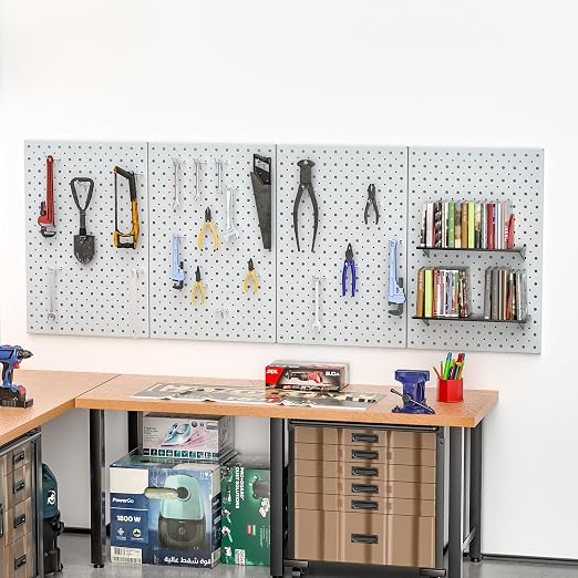 Pegboard Smith Metal Pegboard Panels, Wall-Mounted Pegboard Organizer System - Image 5