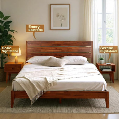 Acacia Serena Nightstand Solid Wood Nightstand - Image 7