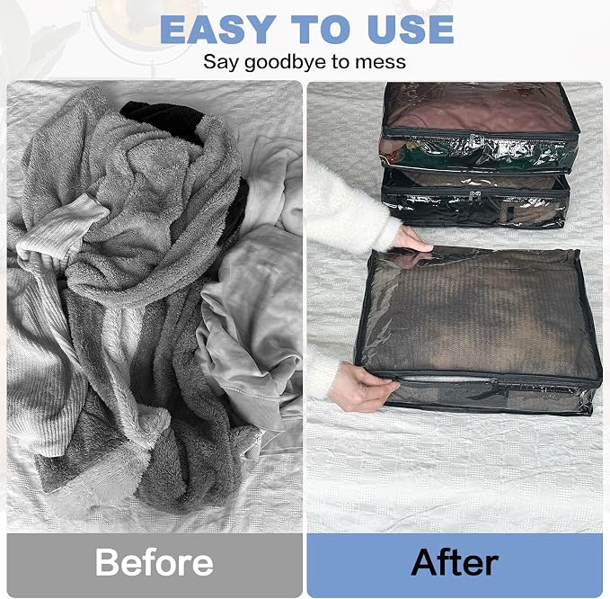 Clear Zippered Storage Bags Plastic Sweater Storage Bags - Image 5