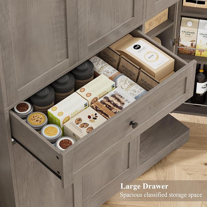 HOSTACK 68" H Kitchen Pantry Storage Cabinet - Image 7