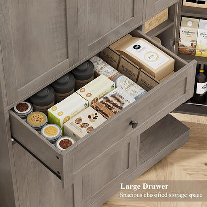 HOSTACK 68" H Kitchen Pantry Storage Cabinet - Image 7