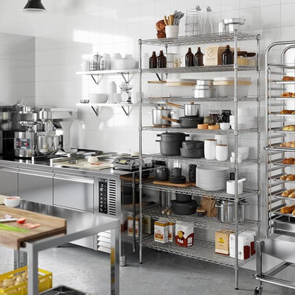 18" Deep x 42" Wide x 86" Height Wire Shelving Kit | 8-Tier | NSF Commercial - Image 4