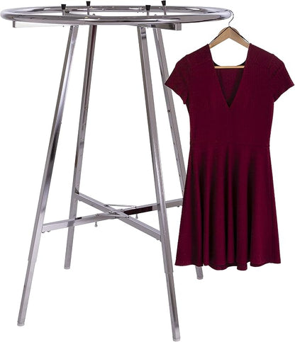 Econoco 36-Inch Folding Round Garment Rack, Adjustable 48–66″ Height Retail - Image 2
