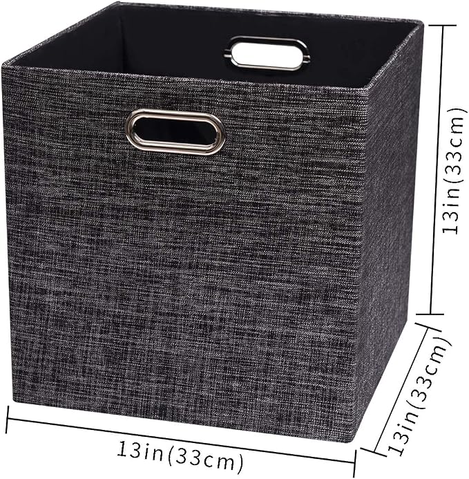 Posprica Fabric Storage Cubes, 13×13×13 cube storage bins, Foldable Drawers - Image 4