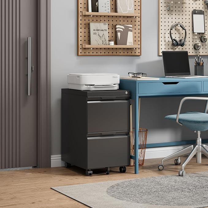 2 Drawer Mobile File Cabinet - Image 2