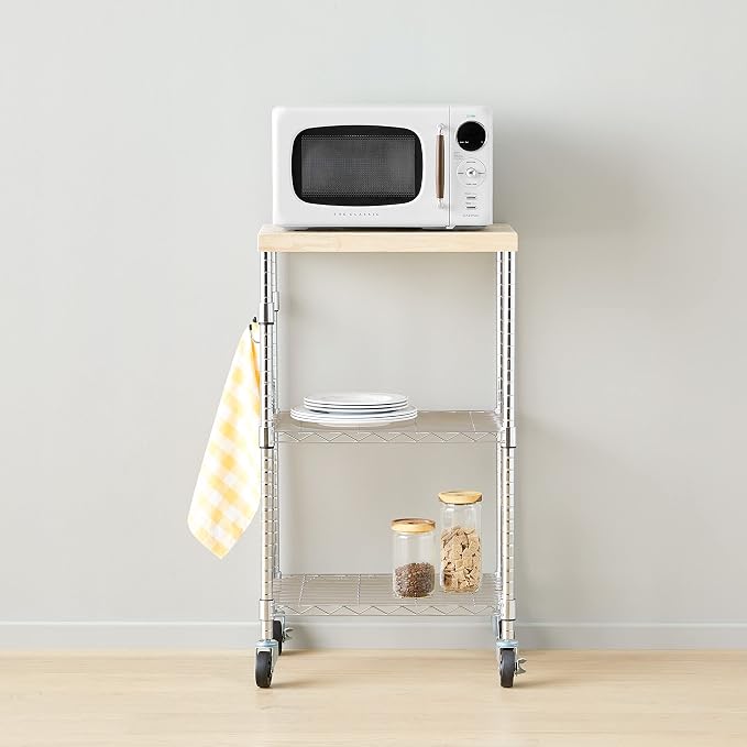 Amazon Basics Portable Kitchen 3-Tier Storage Rack on Caster Wheels - Image 5