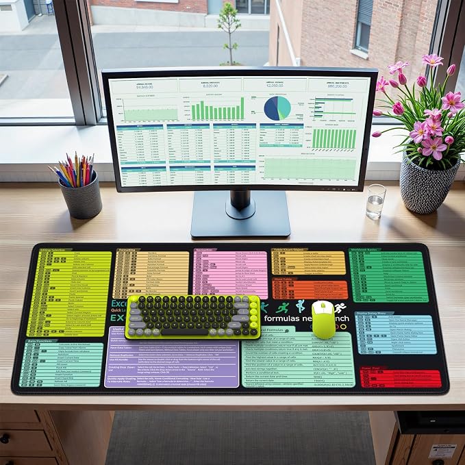 iCasso Excel Cheat Sheet Desk Pad Mat - Image 7