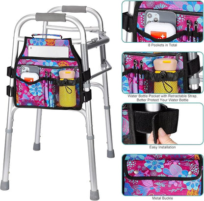 supregear Side Walker Bag, Walker Accessories Bag w/Cup Holder, Folding Walker - Image 3