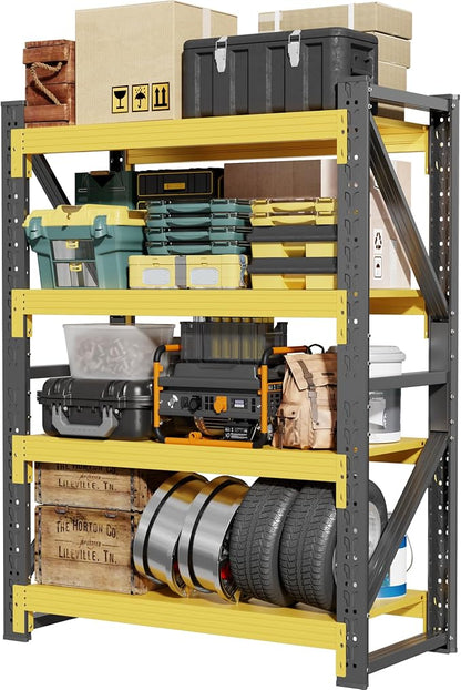 60" W Garage Shelving, 4-Tier Heavy Duty Storage Shelves Unit - Image 9