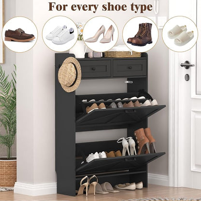 Thacuok Black Shoe Cabinet - Image 8