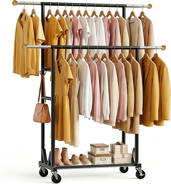 Rolling Garment Rack by HRUSGO