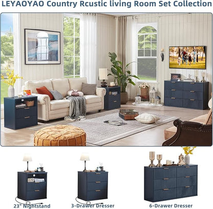 LEYAOYAO Fluted Nightstand - Image 3