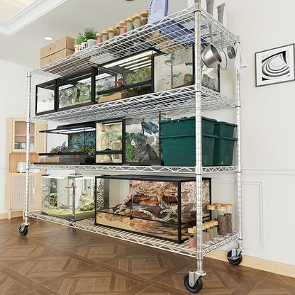 PrimeZone 4 Tier 55.5" Wx24 Dx76 H Wire Shelving - Image 9