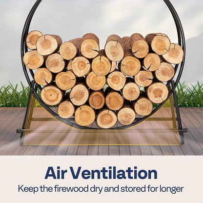 VIVOHOME 32 Inches Firewood Log Rack Hoop - Image 7