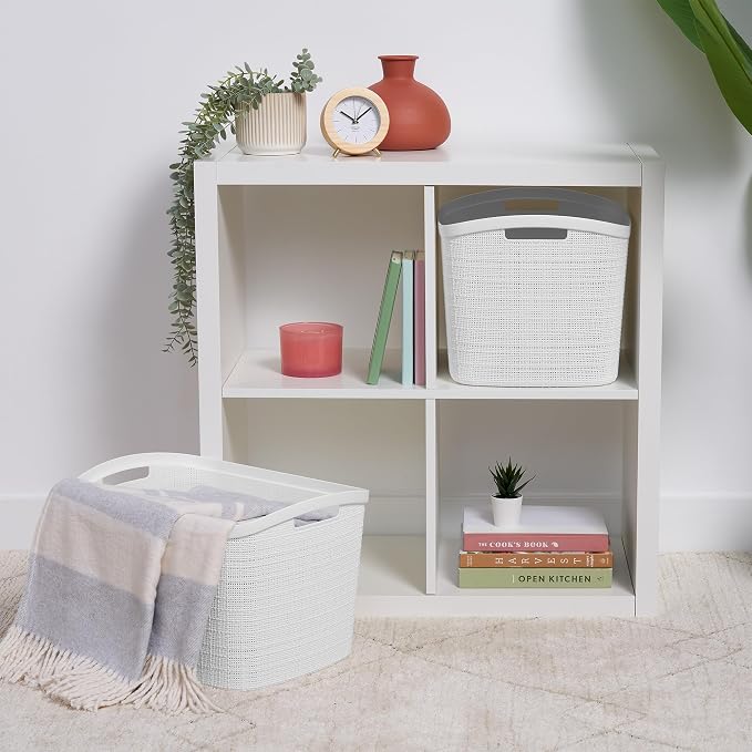 Curver Set of 2 XL 30.5L Jute Decorative Plastic Organization and Storage - Image 9