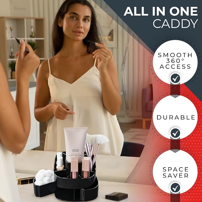 Masirs 360° Rotating Makeup Organizer - Image 6