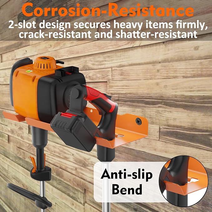 MUTUACTOR Weed Eater Hanger, Large Opening Heavy Duty Weedeater Rack Wall Mount - Image 4