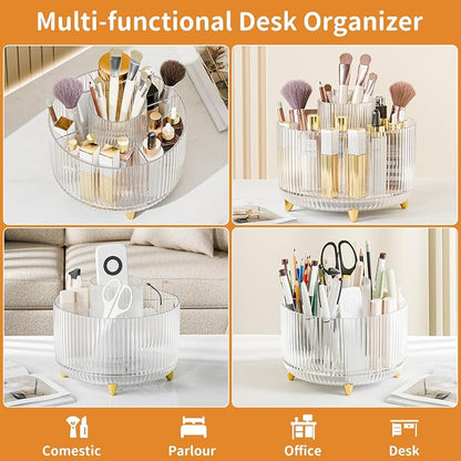 360° Rotate Makeup Brush Holder Organizer, Makeup Organizers Countertop - Image 3