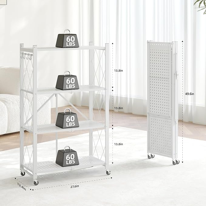 Fenbeli Foldable Shelves with Wheels - Image 3