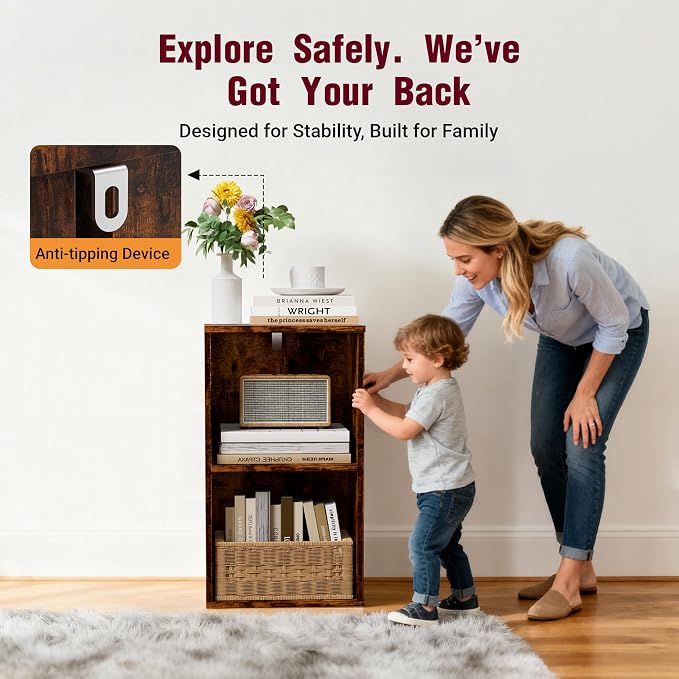 Book Shelf, Wooden Cube Storage Organizer - Image 4