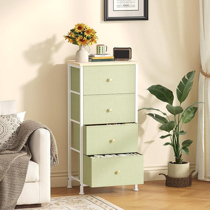 Sweetcrispy Dresser for Bedroom, 4 Drawer Storage Cabinet, Tall Nightstand | - Image 2
