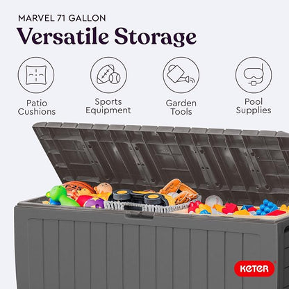 Keter Marvel Plus 71 Gallon Resin Outdoor Storage Box - Image 5